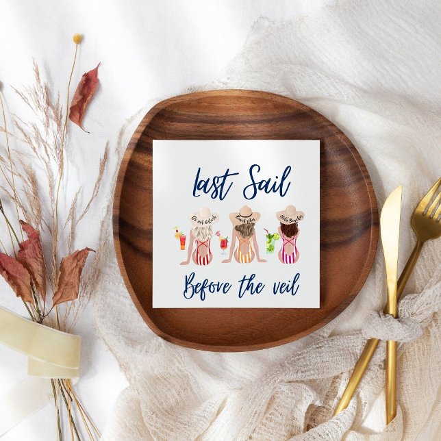 Serviette En Papier Dernière voile avant la soirée d'enterrement de vi (Créateur téléchargé)