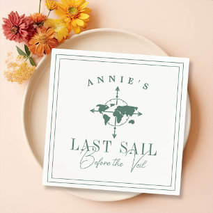 Serviette En Papier Dernière voile avant le Voile Nautique Bachelorett