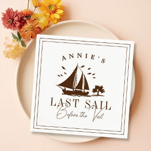 Serviette En Papier Dernière voile avant le Voile Nautique Bachelorett