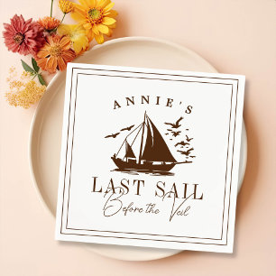Serviette En Papier Dernière voile avant le Voile Nautique Bachelorett
