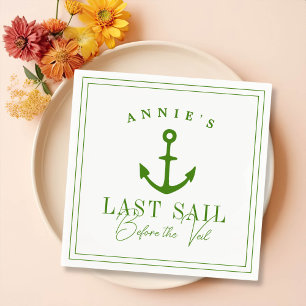 Serviette En Papier Dernière voile avant le Voile Nautique Bachelorett