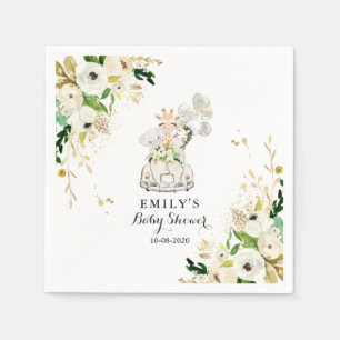 Serviette En Papier Des animaux verts Gold Safari conduisent par Baby 