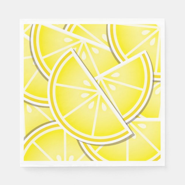 Serviette En Papier Des coins de citron funky ! (Devant)