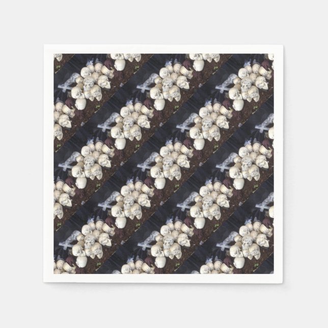 Serviette En Papier Des crânes effrayants avec des globes oculaires éc (Devant)