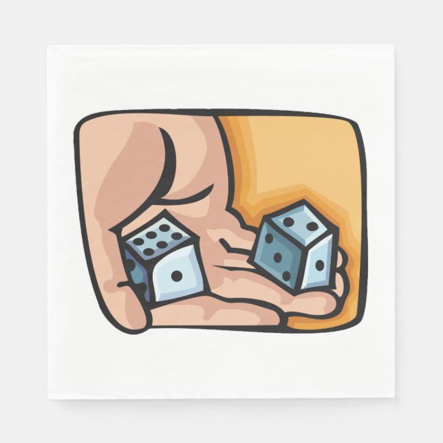 Serviette En Papier Dés de roulement (Devant)