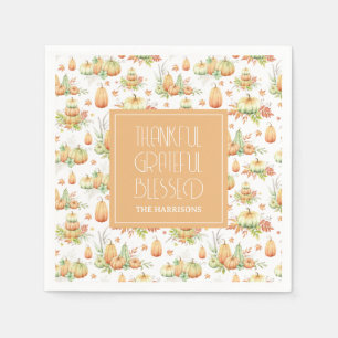 Serviette En Papier Des Feuilles Citrouilles Russes Réprouvés