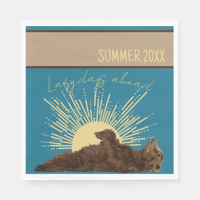 Serviette En Papier Des Jours Rustiques De Lazy À L'Avance Pique-Nique (Devant)