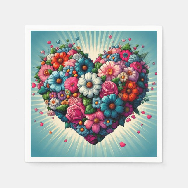 Serviette En Papier Des serviettes à fleurs ! (Devant)