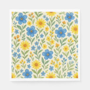 Serviette En Papier Des serviettes à fleurs !