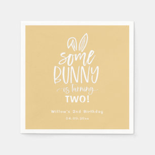 Serviette En Papier Des serviettes d'anniversaire de lapin