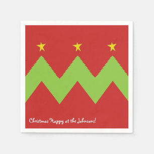 Serviette En Papier Des serviettes de Noël personnalisées "Chevron T