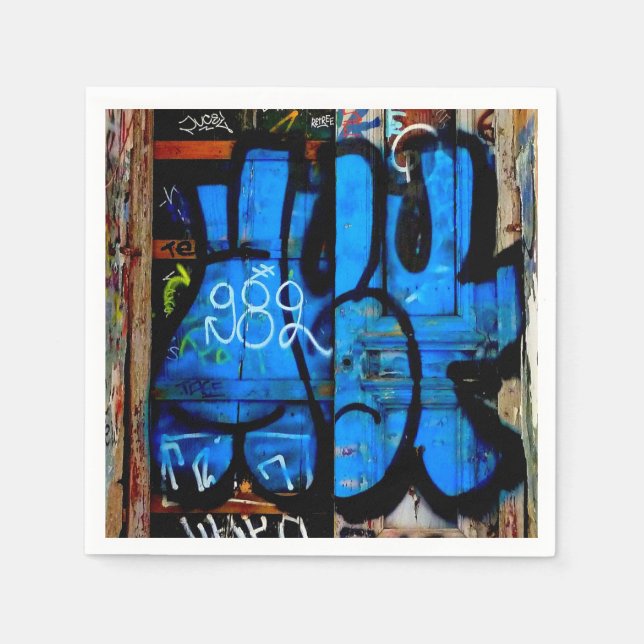 Serviette En Papier Des serviettes en graffiti. (Devant)