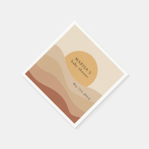 Serviette En Papier Désert Chic Bohème Naturel Bienvenue à la Baby Sho