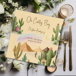 Serviette En Papier Désert Oh Cactus Boy Boho Arch Baby shower