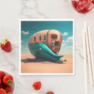 Serviette En Papier Desert whale house