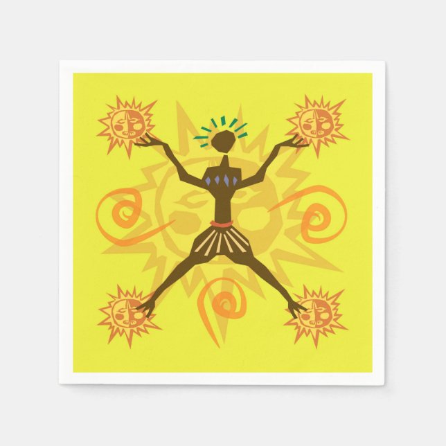 Serviette En Papier Design africain (Devant)