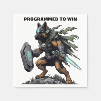 Serviette En Papier Design berger allemand pour serviettes de fête