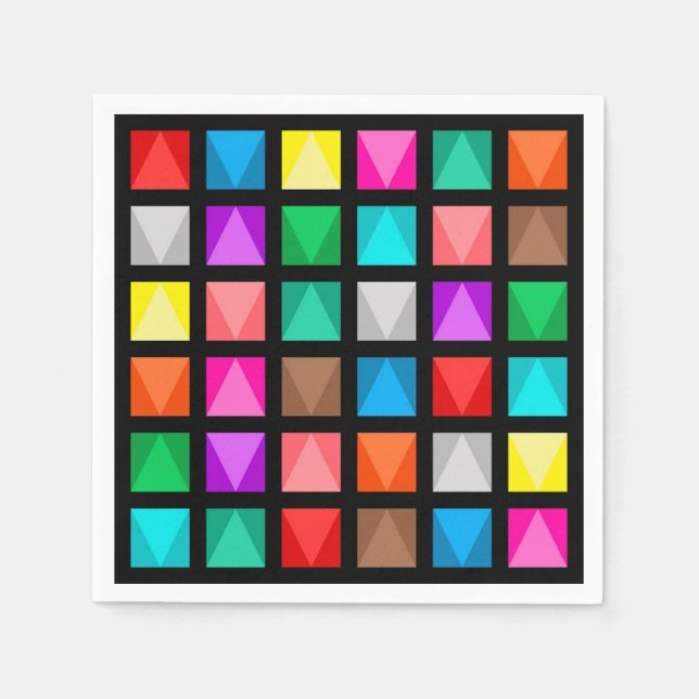 Serviette En Papier Design coloré (Devant)