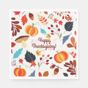 Serviette En Papier Design d'automne, Bon thanksgiving