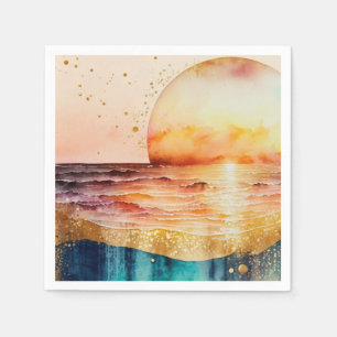 Serviette En Papier Design de la gamme Watercolor Beach 3
