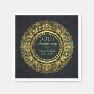 Serviette En Papier Design de luxe 50e anniversaire de Mariage