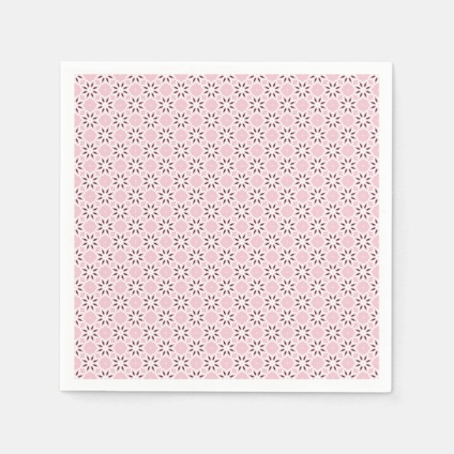 Serviette En Papier Design de métamorphose rose (Devant)
