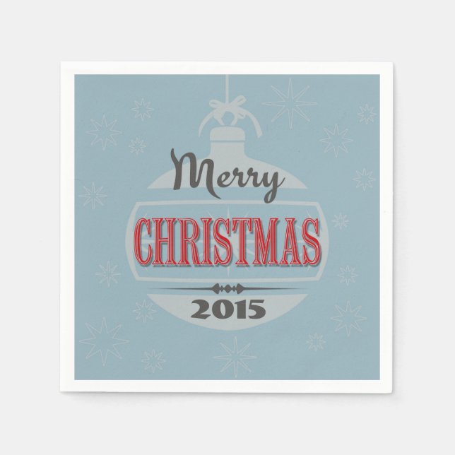 Serviette En Papier Design de Noël vintage (Devant)