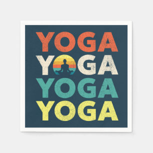 Serviette En Papier Design de texte Yoga
