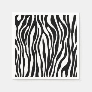 Serviette En Papier Design d'impression Zebra