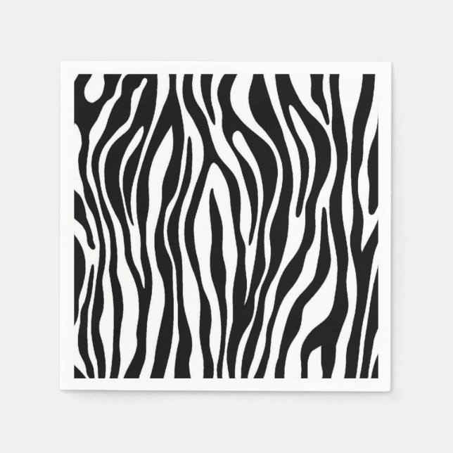 Serviette En Papier Design d'impression Zebra (Devant)