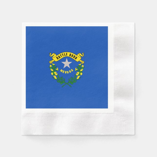 Serviette En Papier Design du drapeau d'état du Nevada (Devant)