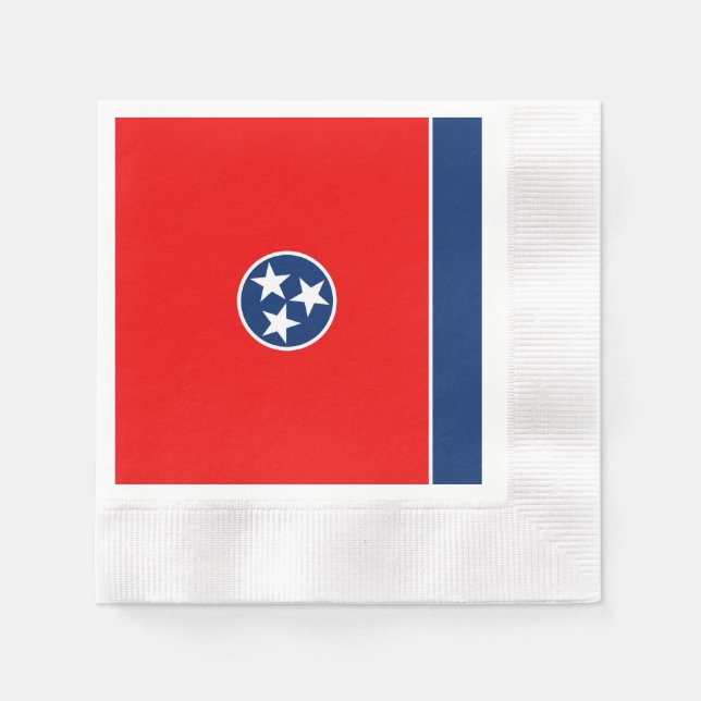 Serviette En Papier Design du drapeau d'état du Tennessee (Devant)