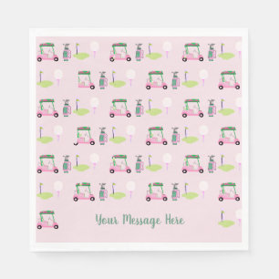 Serviette En Papier Design élégant Pink Golf Design Messagerie personn