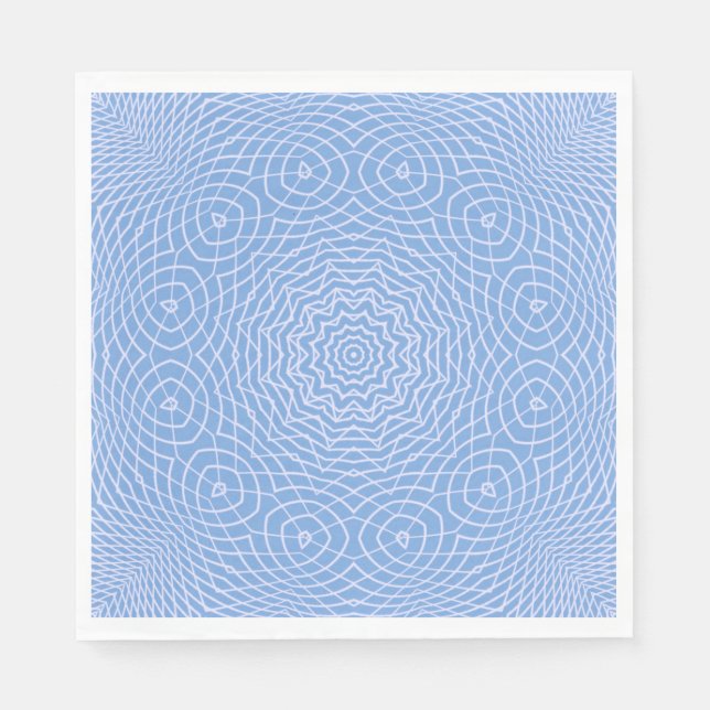 Serviette En Papier Design Faux Tulle Bleu Léger (Devant)