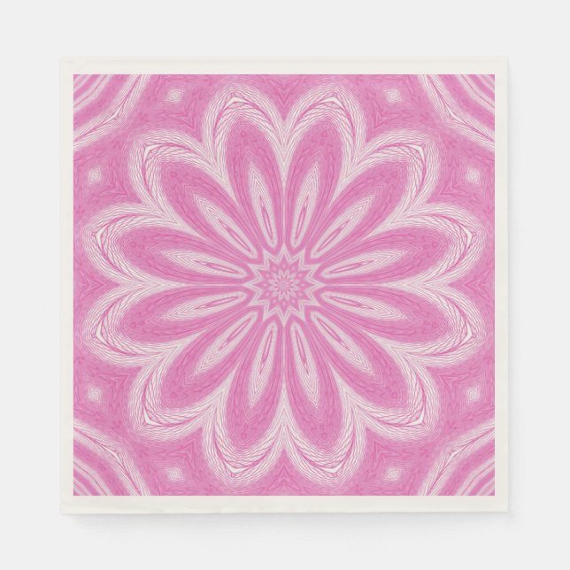 Serviette En Papier Design Faux Tulle Rose (Devant)