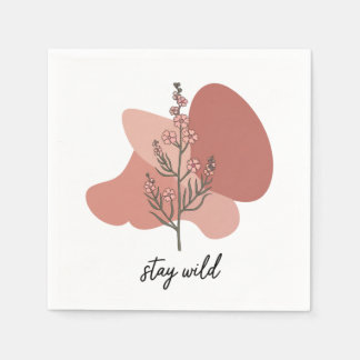 Serviette En Papier Design floral sauvage