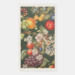 Serviette En Papier Design italien élégant avec Fruits et Fleurs