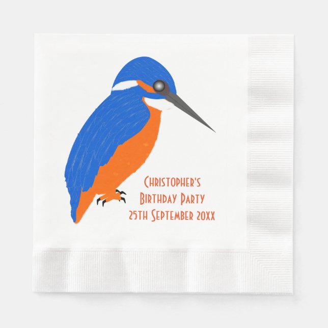 Serviette En Papier Design Kingfisher (Devant)