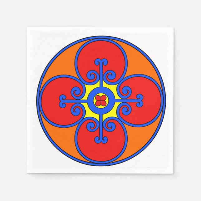 Serviette En Papier Design méditerranéen en Sicile (Devant)