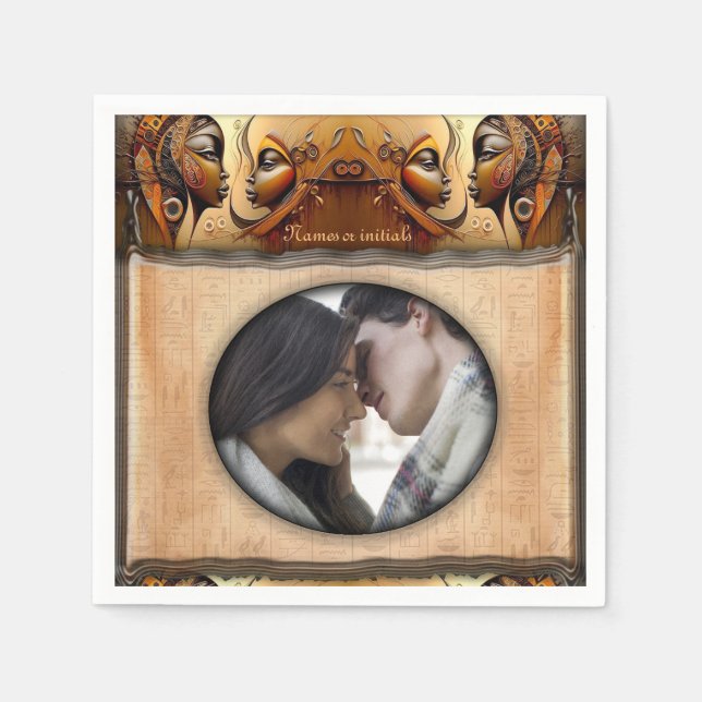 Serviette En Papier Design moderne égyptien, islamique, arabe et afric (Devant)