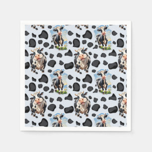 Serviette En Papier Design Motif animal de vache