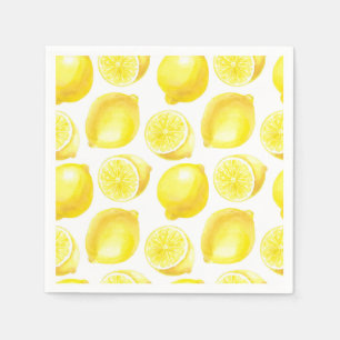 Serviette En Papier Design motif citron