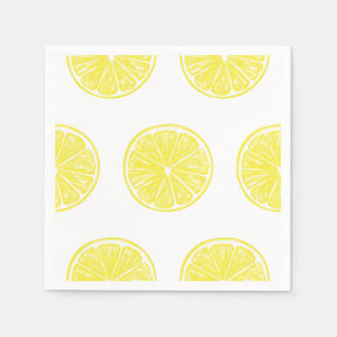 Serviette En Papier Design motif de tranches de citron