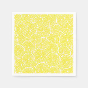 Serviette En Papier Design motif de tranches de citron