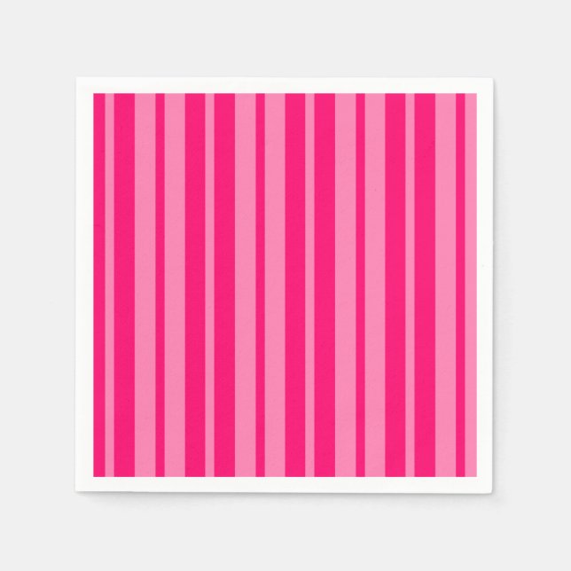Serviette En Papier Design Motif léger et rose chaud (Devant)