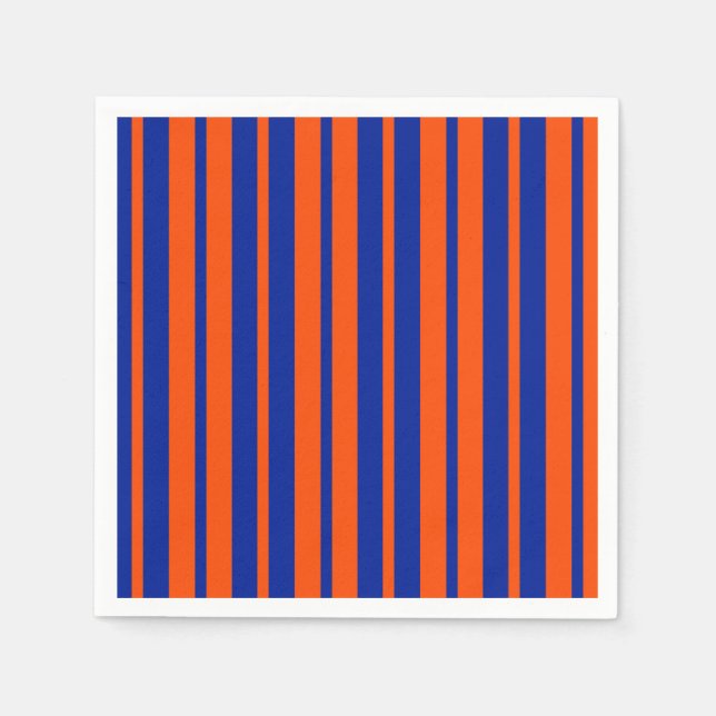 Serviette En Papier Design Motif Orange Blue (Devant)