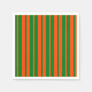 Serviette En Papier Design Motif Orange Green
