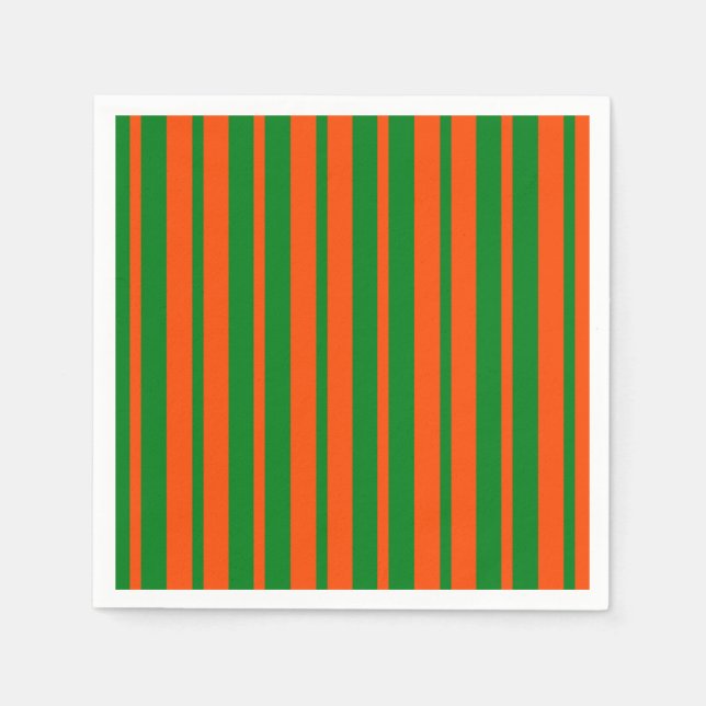 Serviette En Papier Design Motif Orange Green (Devant)