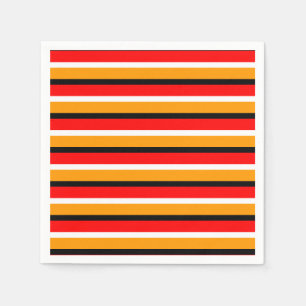Serviette En Papier Design Motif Red Orange