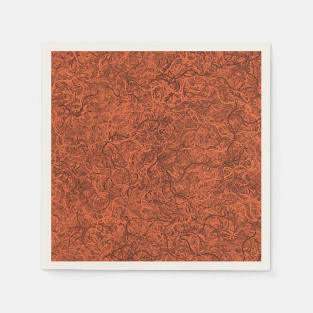 Serviette En Papier Design orange brûlé (Devant)